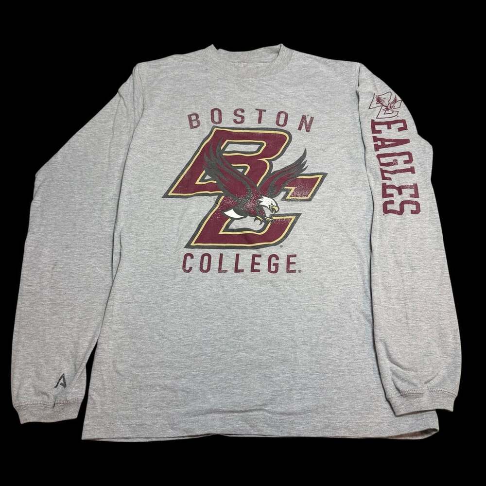 American College Boston College Eagles Long Sleeve T-Shirt Size M Grey